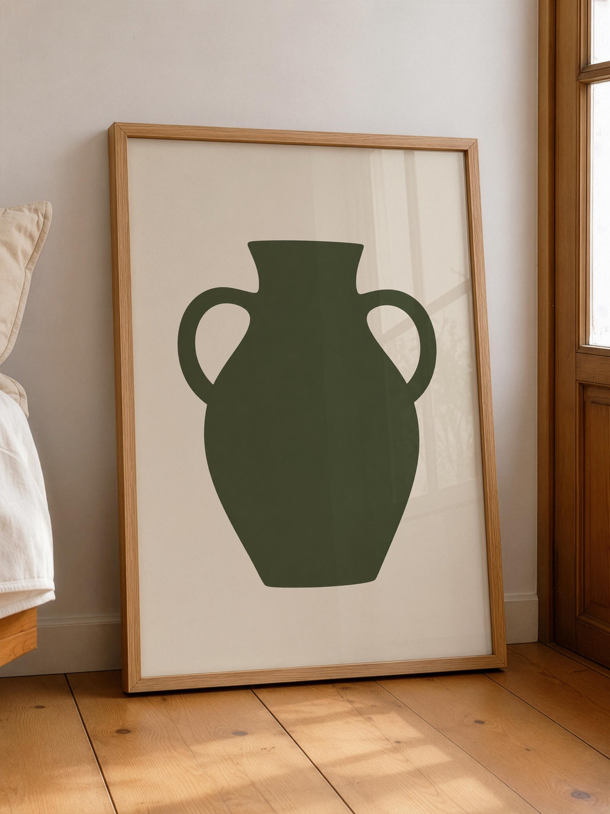 Vessel Amphora Vase Print | Abstract Mediterranean Wall Art | Framed or Unframed
