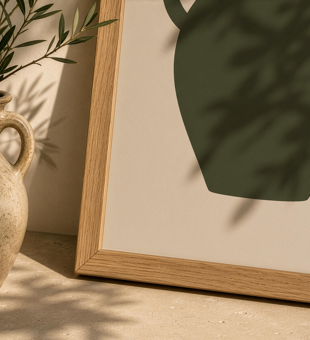 Vessel Amphora Vase Print | Abstract Mediterranean Wall Art | Framed or Unframed