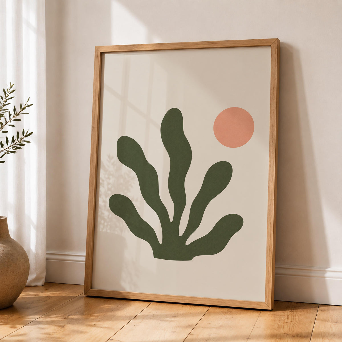 Ebb Seaweed Print | Coastal Botanical Art, Organic Abstract Home Decor | Framed or Unframed
