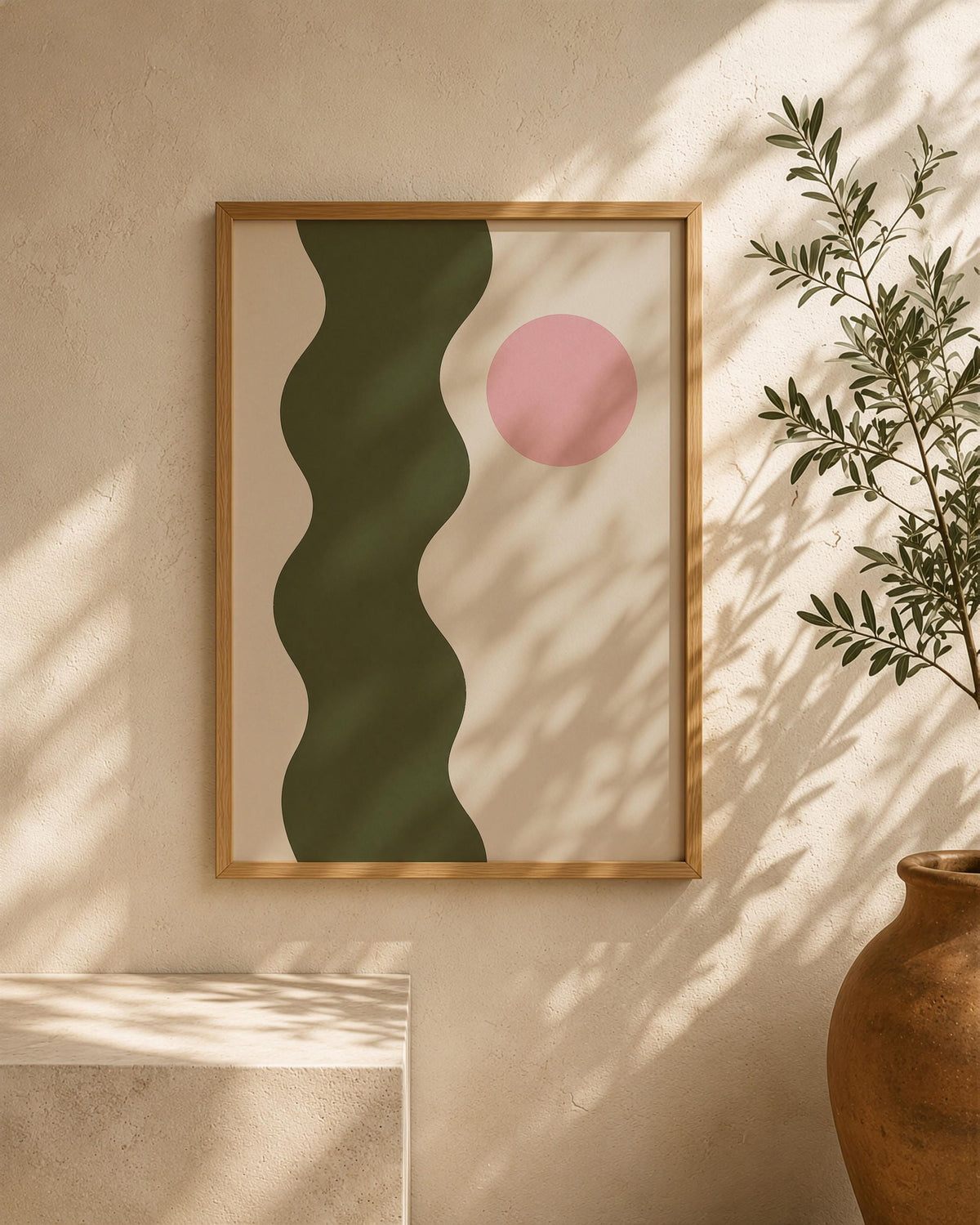 Abstract Wave Organic Flow Print | Modern Minimalist Wall Art | Framed or Unframed