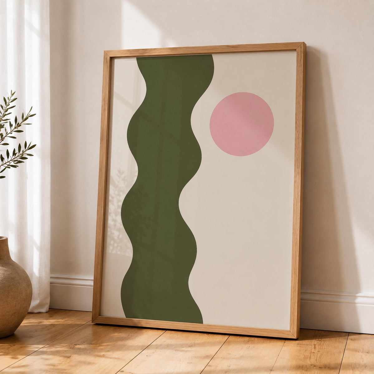Abstract Wave Organic Flow Print | Modern Minimalist Wall Art | Framed or Unframed