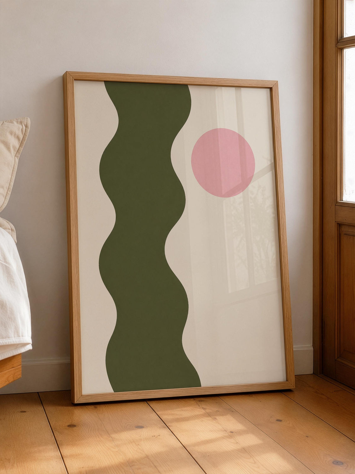 Abstract Wave Organic Flow Print | Modern Minimalist Wall Art | Framed or Unframed