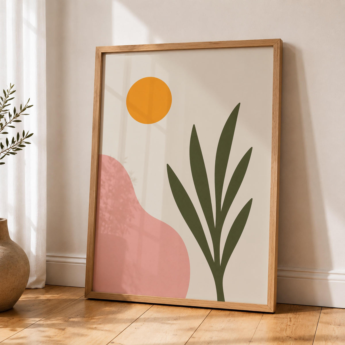 Sirocco Desert Botanical Print | Minimalist Landscape Wall Art | Framed or Unframed