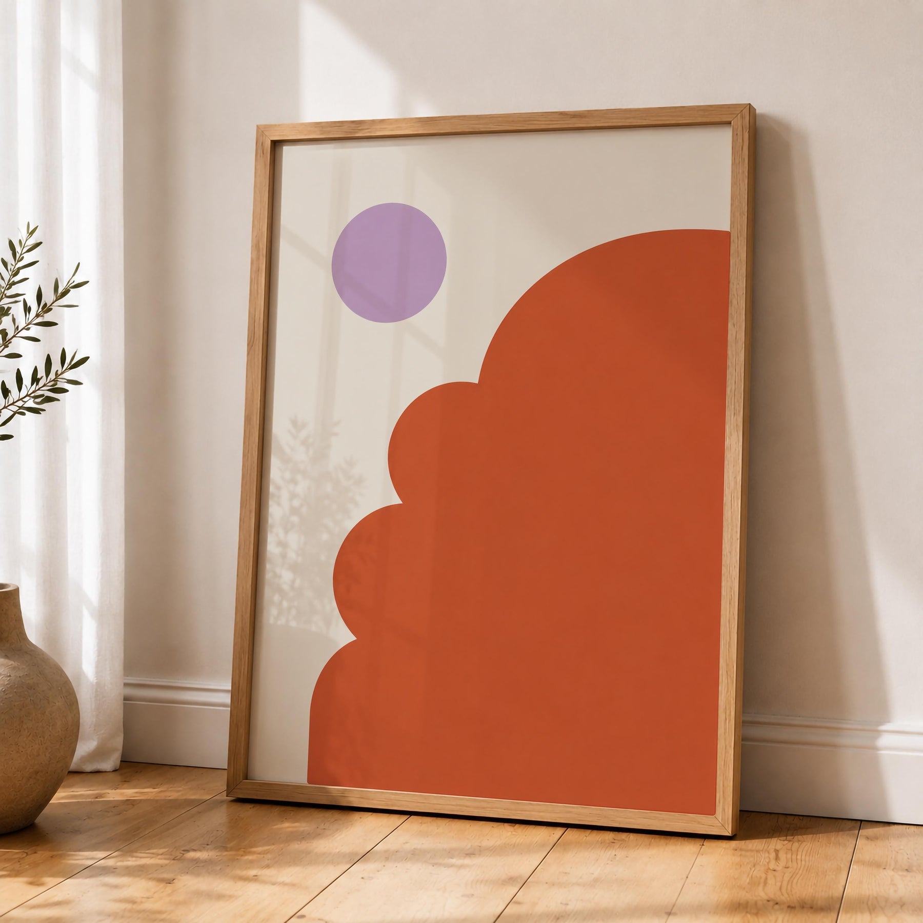 Domo Architectural Print | Terracotta Domes, Minimalist Mediterranean Wall Art | Framed or Unframed