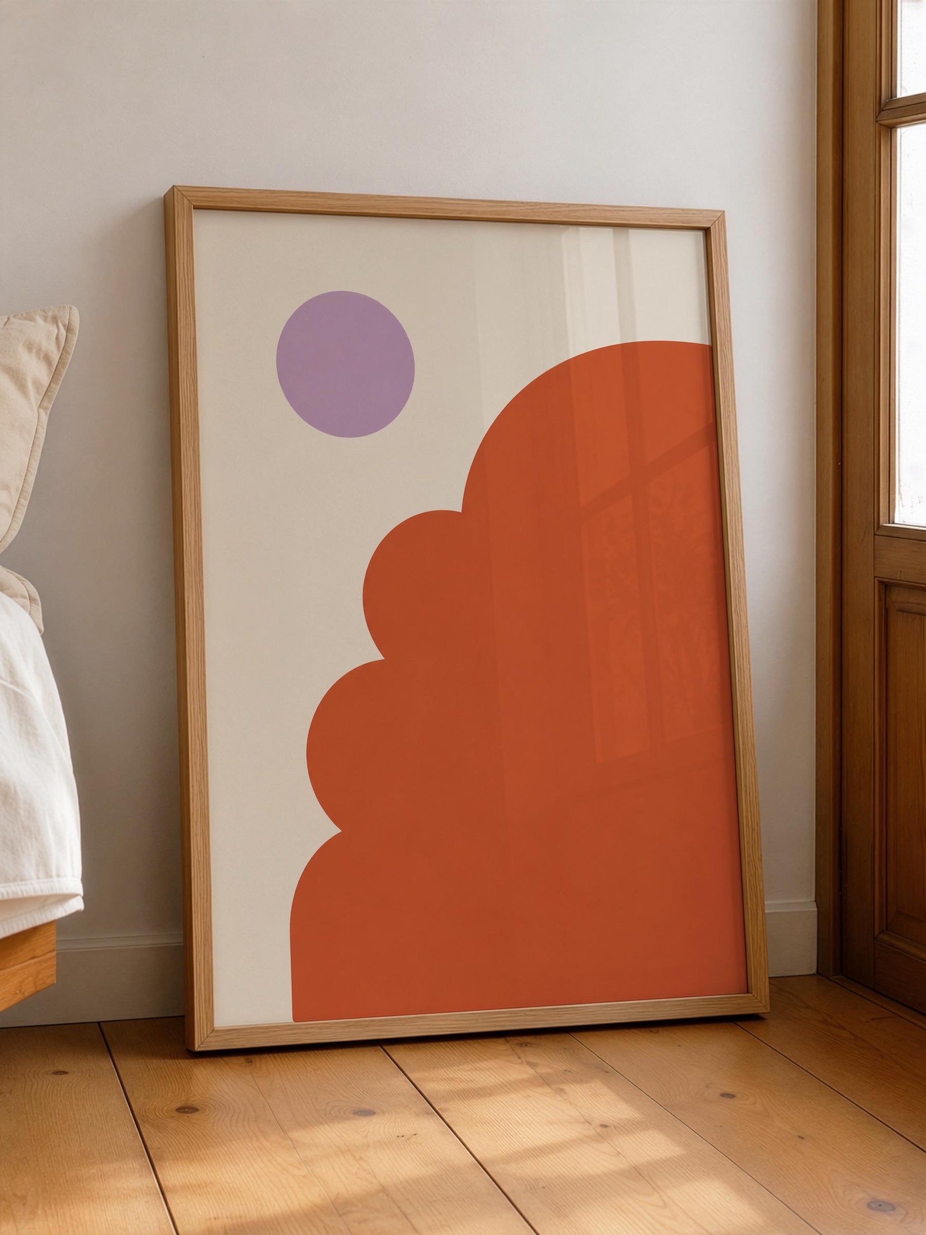 Domo Architectural Print | Terracotta Domes, Minimalist Mediterranean Wall Art | Framed or Unframed