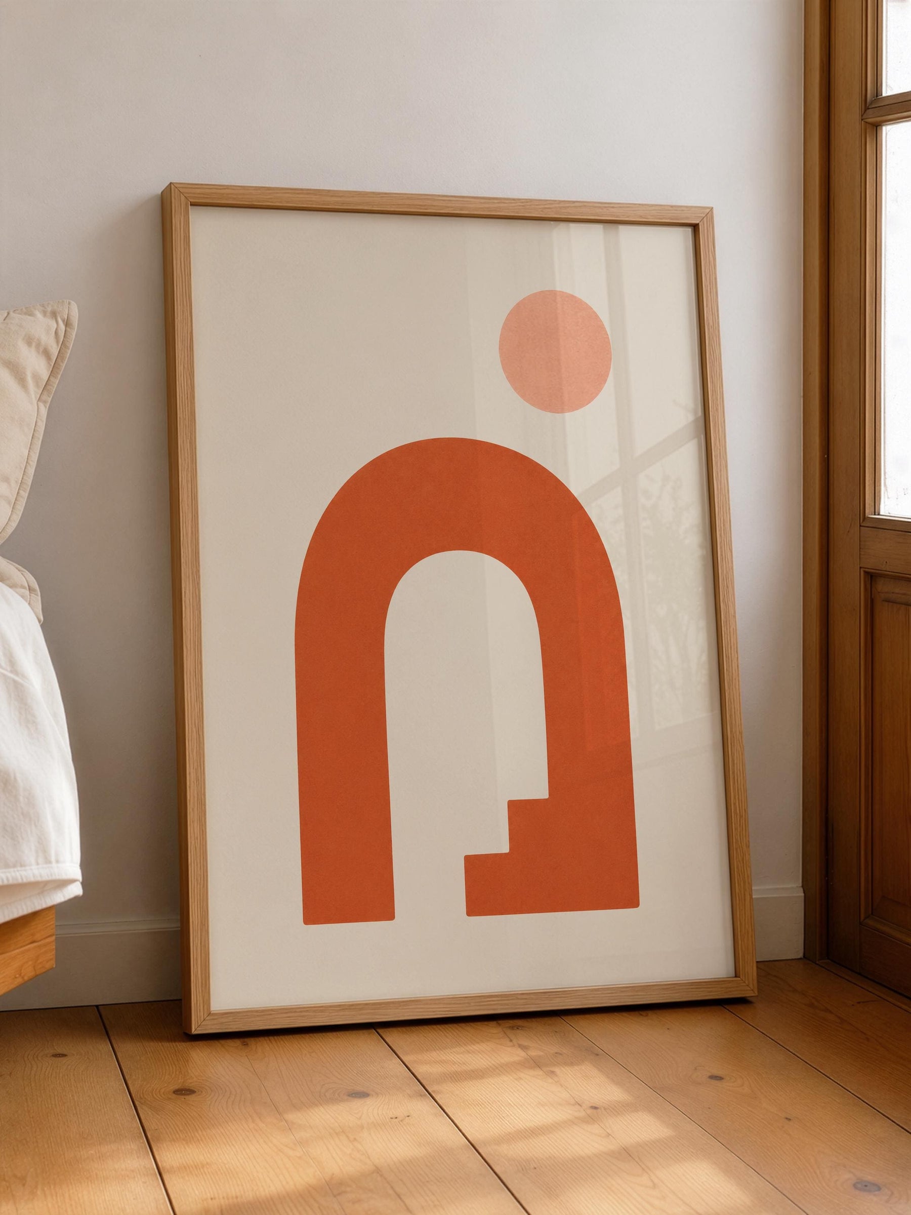 Arco Archway Print | Mediterranean Terracotta Abstract Wall Art | Framed or Unframed