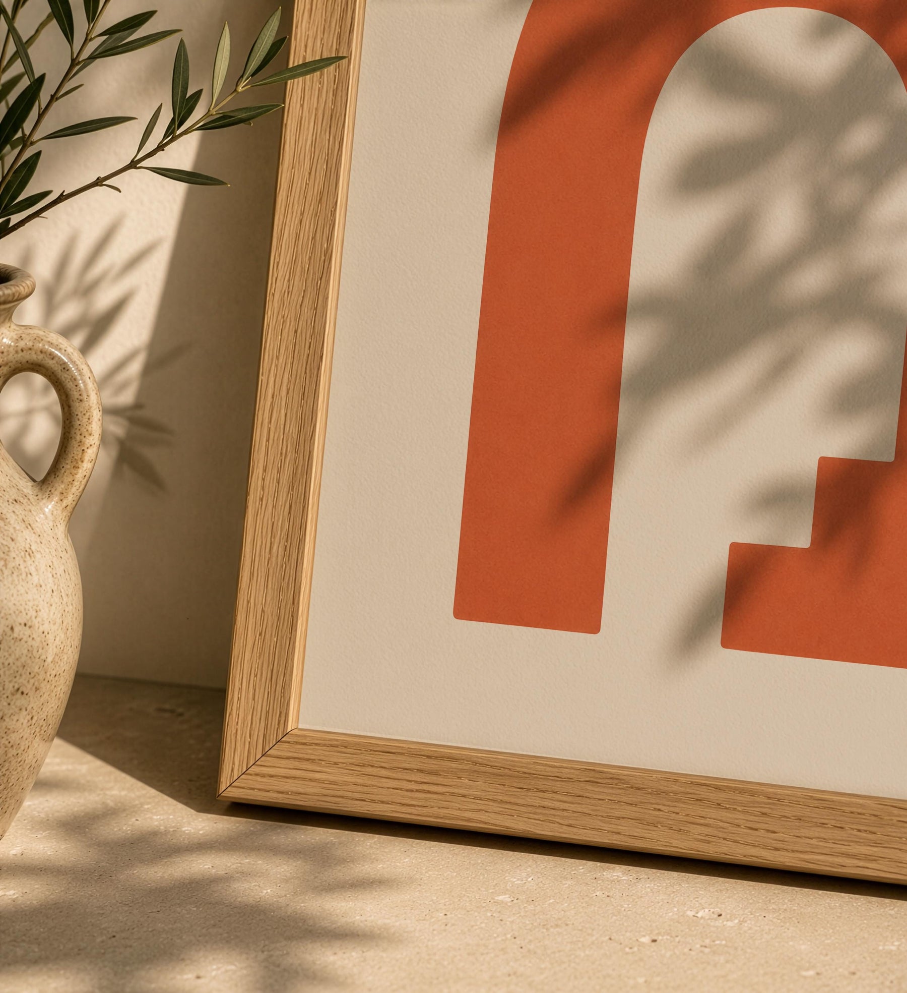 Arco Archway Print | Mediterranean Terracotta Abstract Wall Art | Framed or Unframed