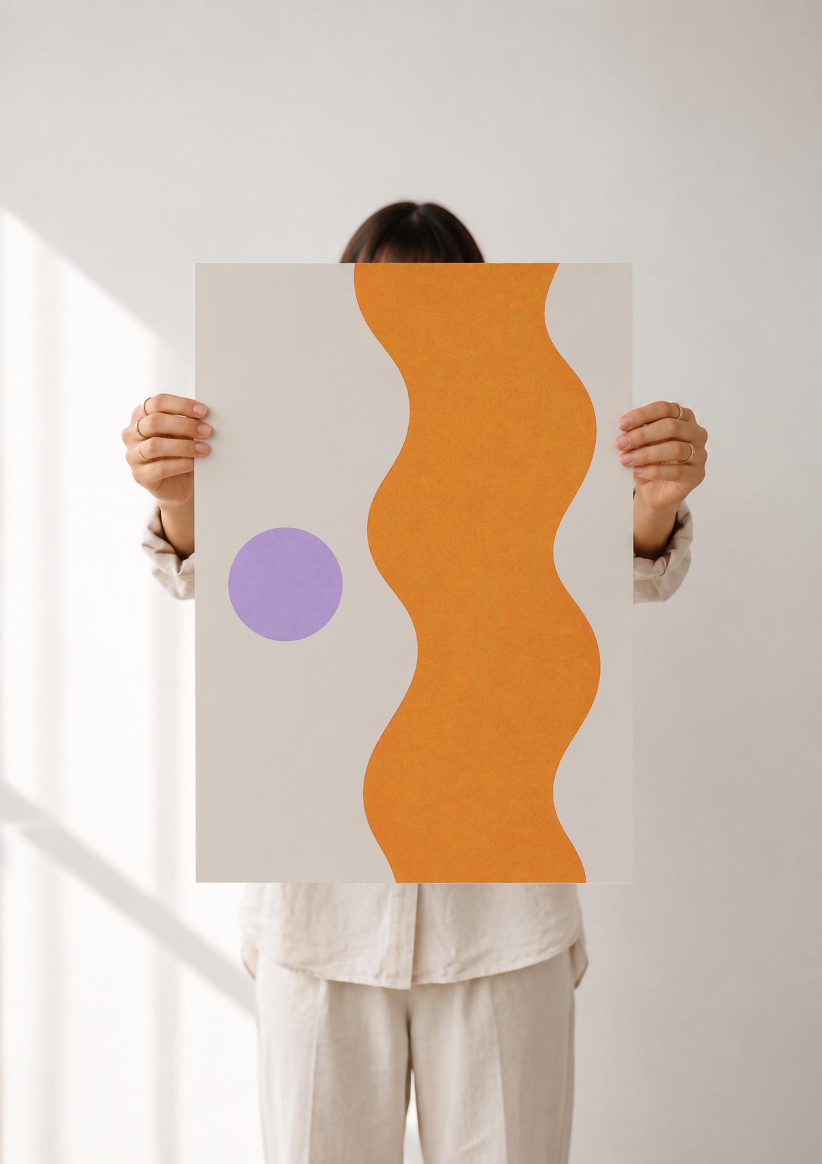 Abstract Art Print | Riva Mediterranean Coastline, Organic Modern Wall Art | Framed or Unframed
