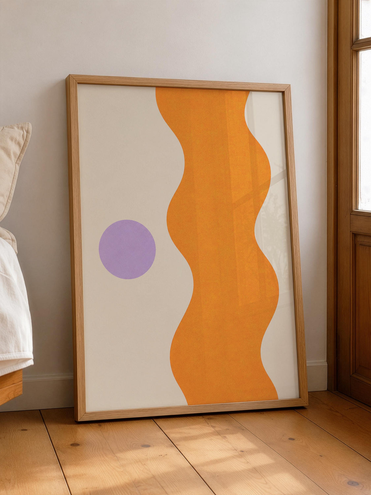 Abstract Art Print | Riva Mediterranean Coastline, Organic Modern Wall Art | Framed or Unframed