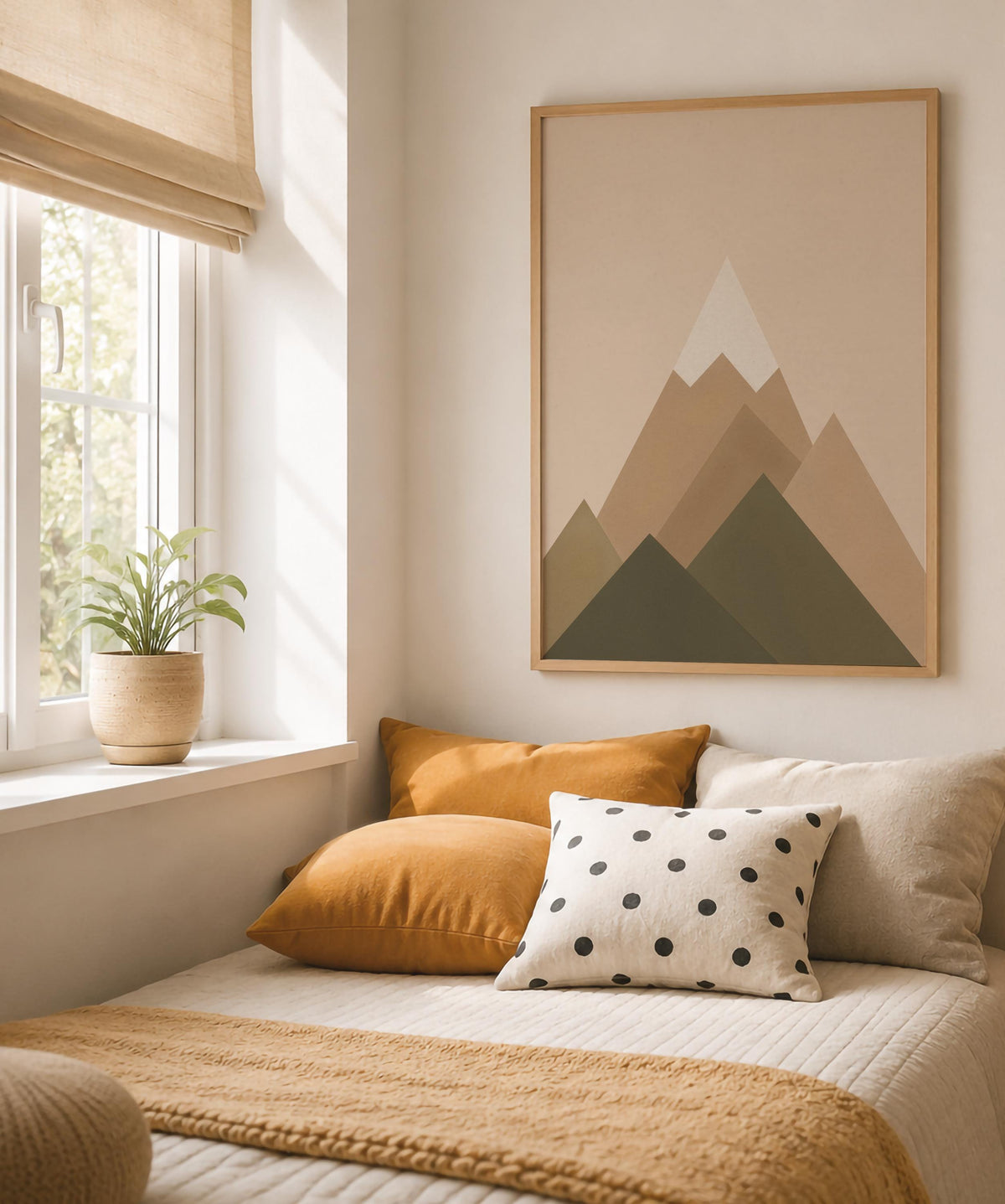 Mountain Print | Hand-Painted Landscape Wall Art | Framed or Unframed