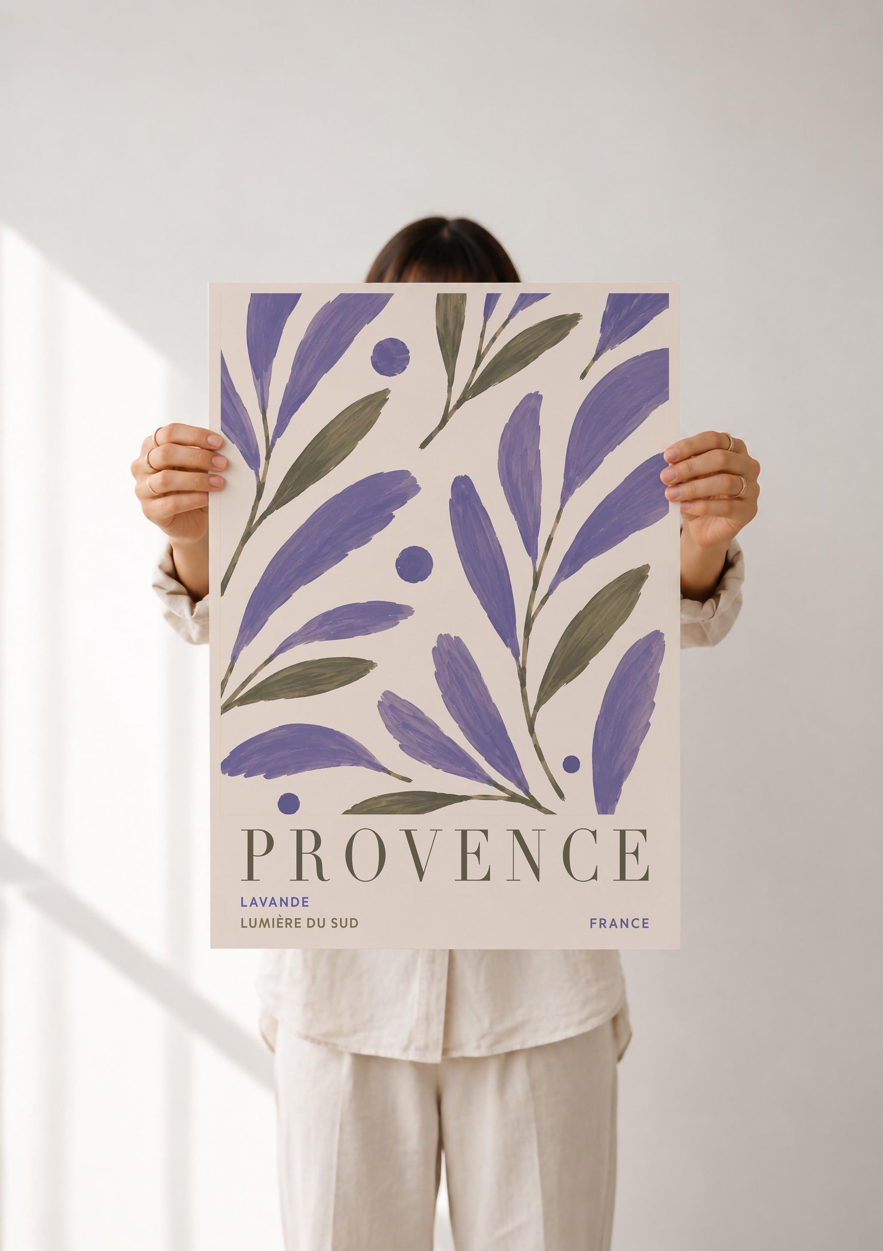 Provence Lavender Print | Hand-Painted Botanical Wall Art, French Countryside Illustration | Framed or Unframed