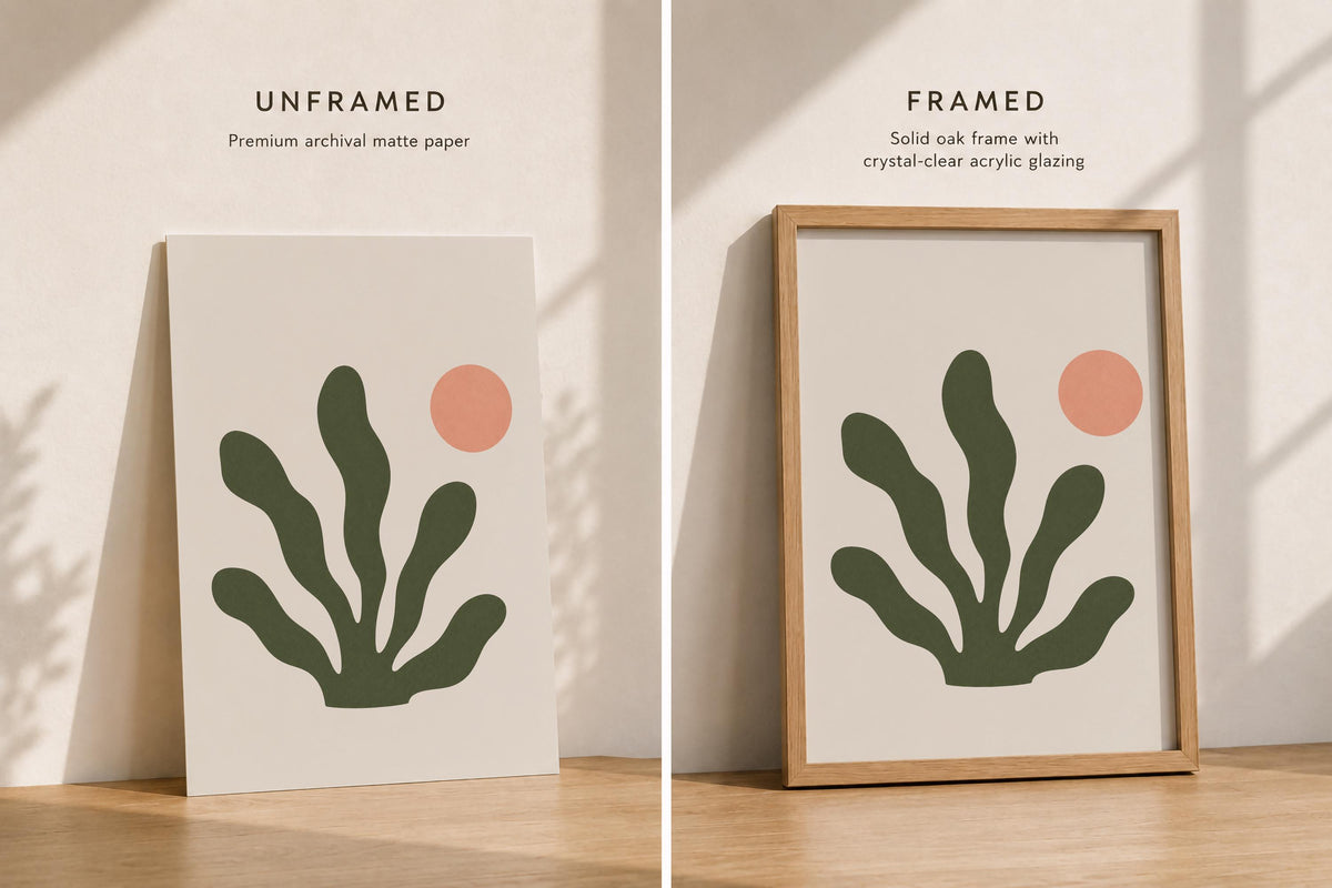 Ebb Seaweed Print | Coastal Botanical Art, Organic Abstract Home Decor | Framed or Unframed