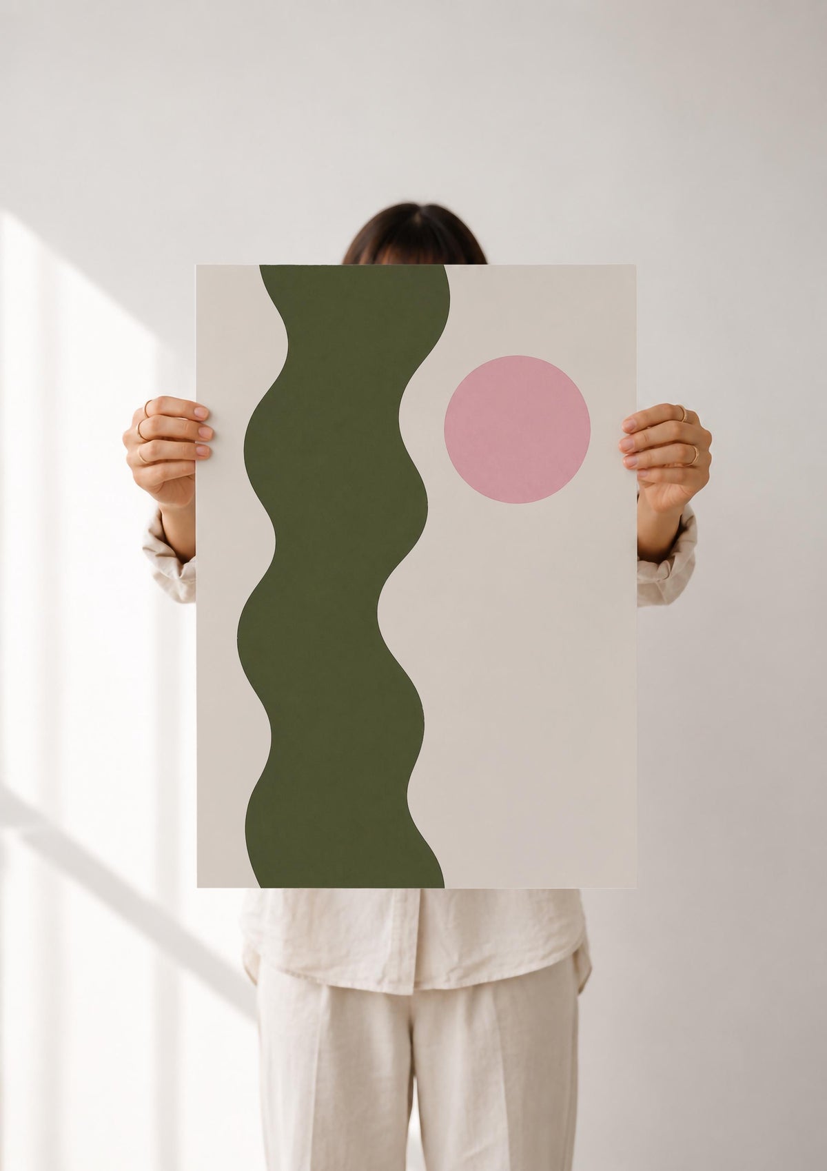 Abstract Wave Organic Flow Print | Modern Minimalist Wall Art | Framed or Unframed
