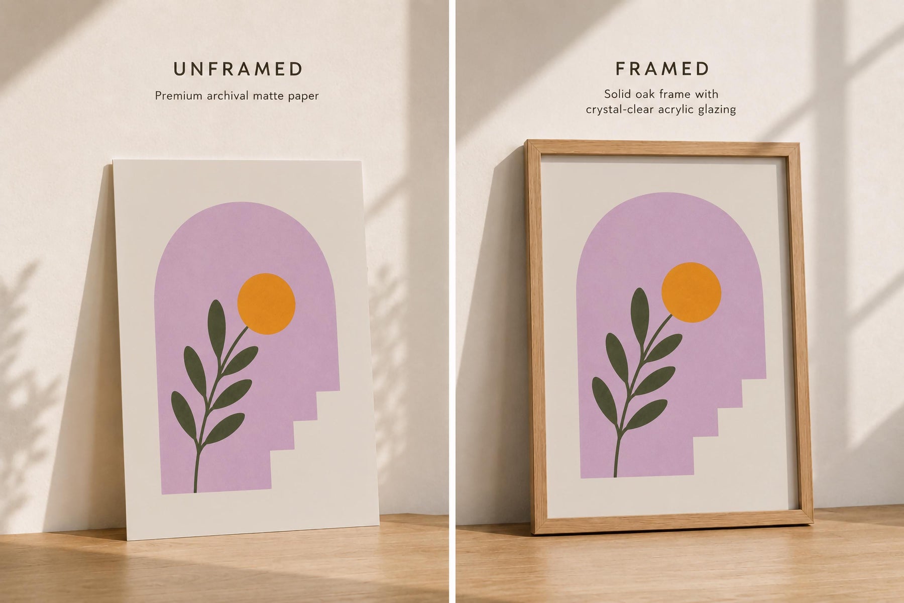 Alcove Floral Archway Print | Minimalist Botanical Mediterranean Wall Art | Framed or Unframed