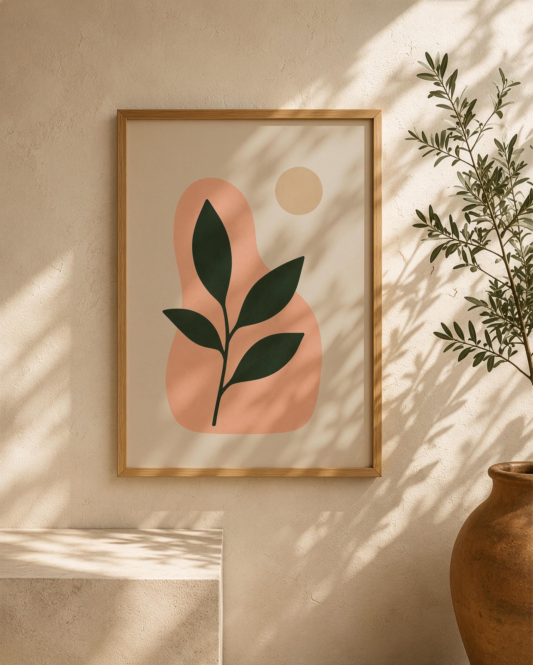 Botanical Print | Luma Abstract Wall Art, Contemporary Neutral Decor | Framed or Unframed
