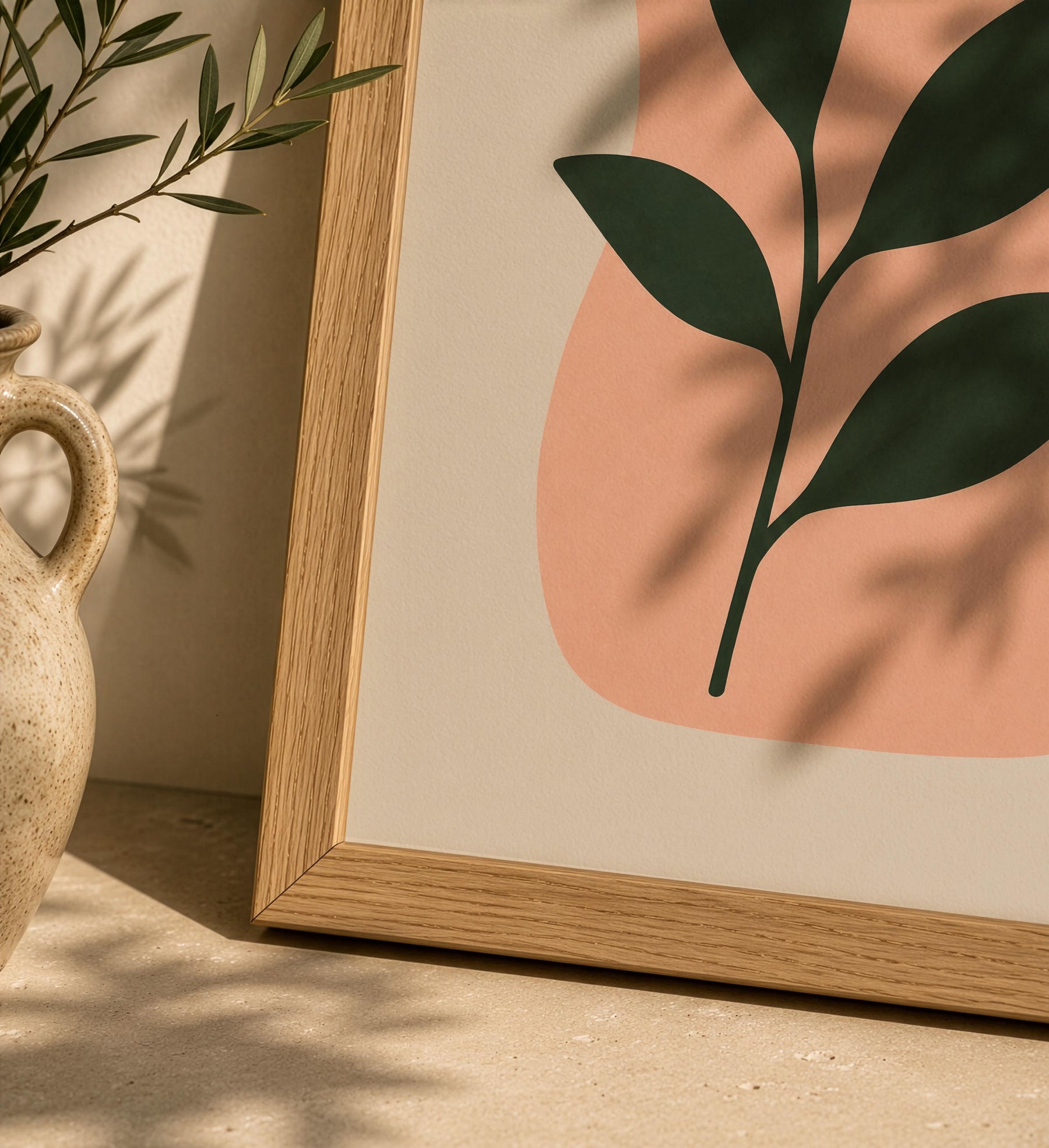 Botanical Print | Luma Abstract Wall Art, Contemporary Neutral Decor | Framed or Unframed