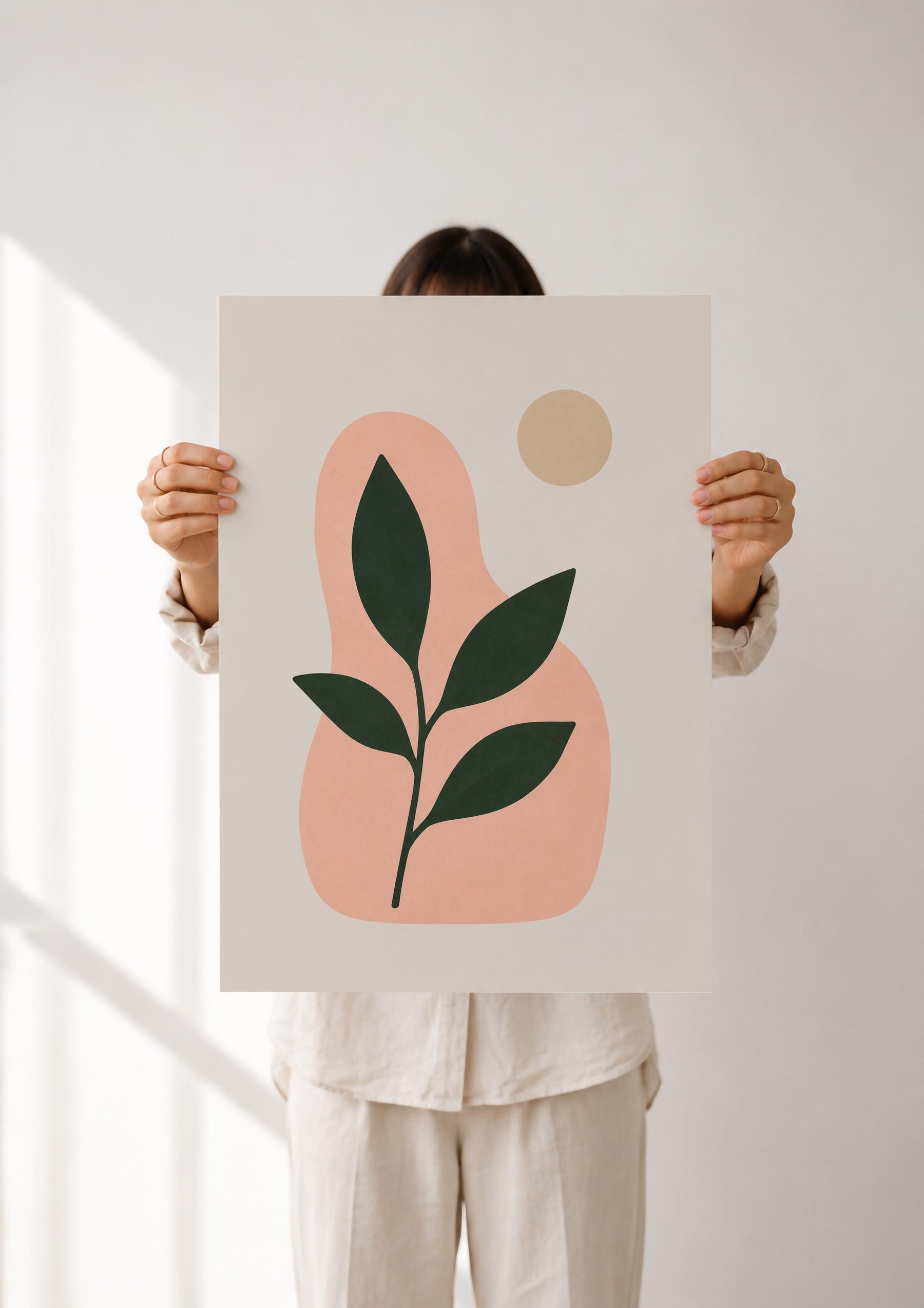 Botanical Print | Luma Abstract Wall Art, Contemporary Neutral Decor | Framed or Unframed