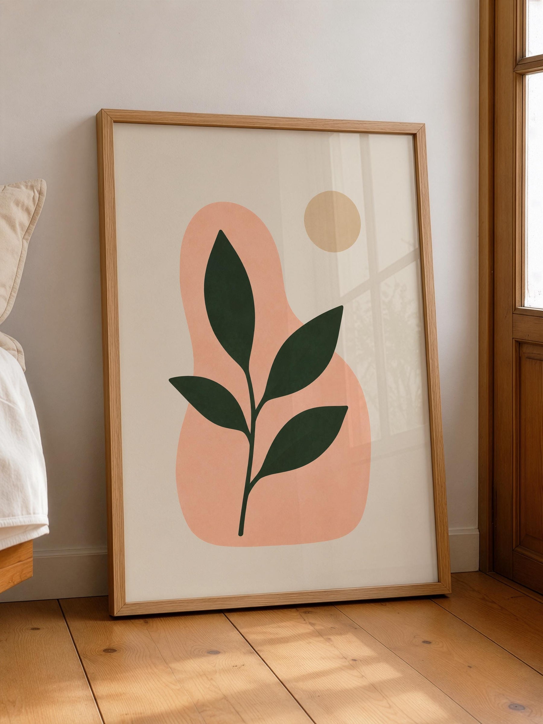 Botanical Print | Luma Abstract Wall Art, Contemporary Neutral Decor | Framed or Unframed