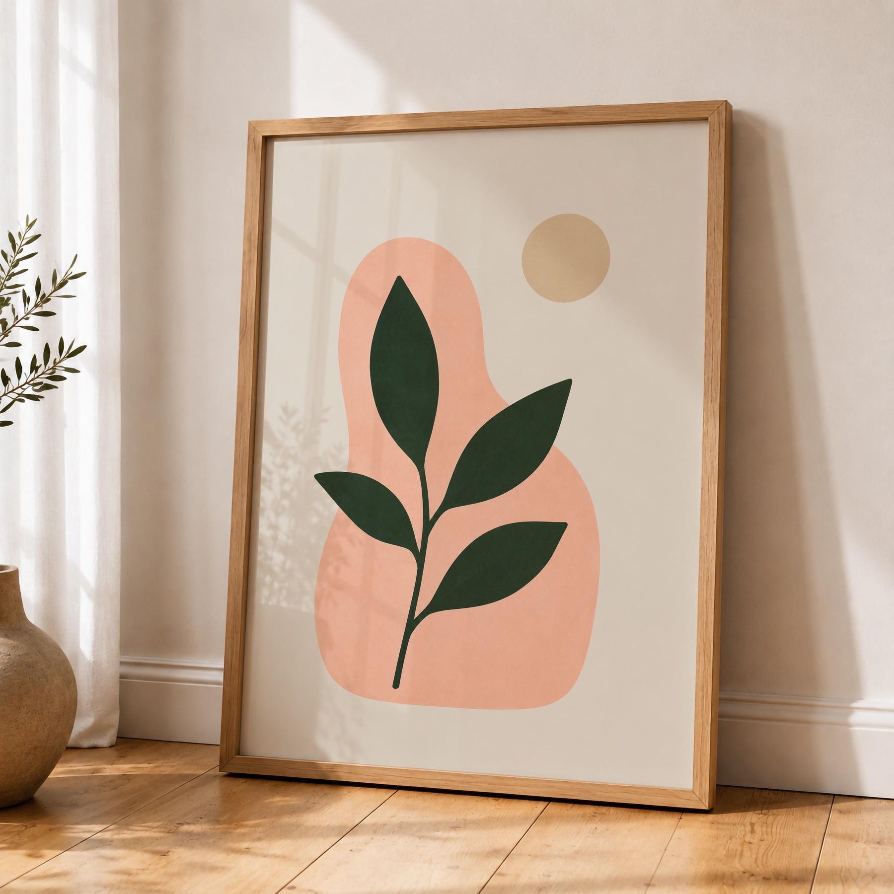 Botanical Print | Luma Abstract Wall Art, Contemporary Neutral Decor | Framed or Unframed