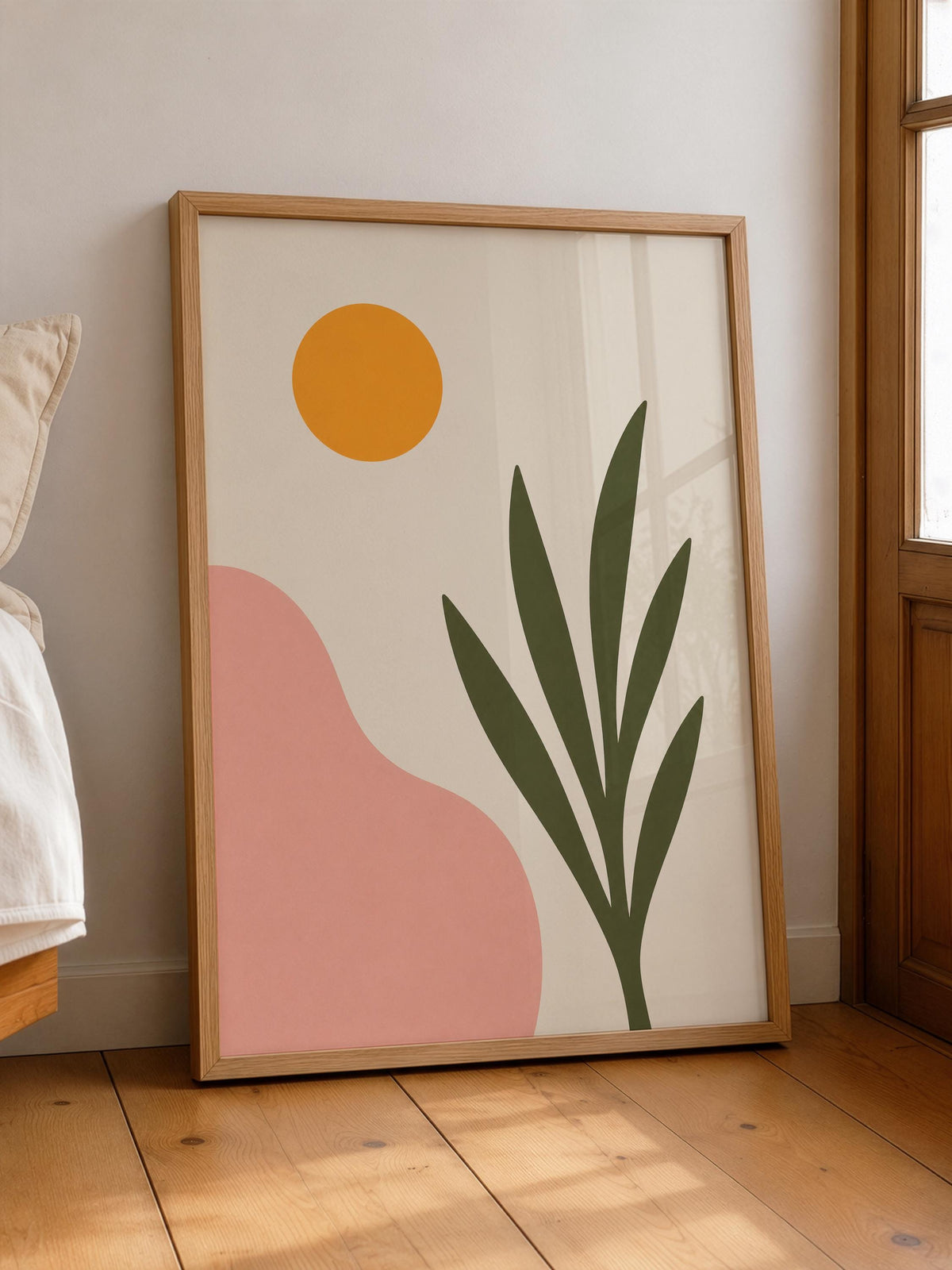 Sirocco Desert Botanical Print | Minimalist Landscape Wall Art | Framed or Unframed