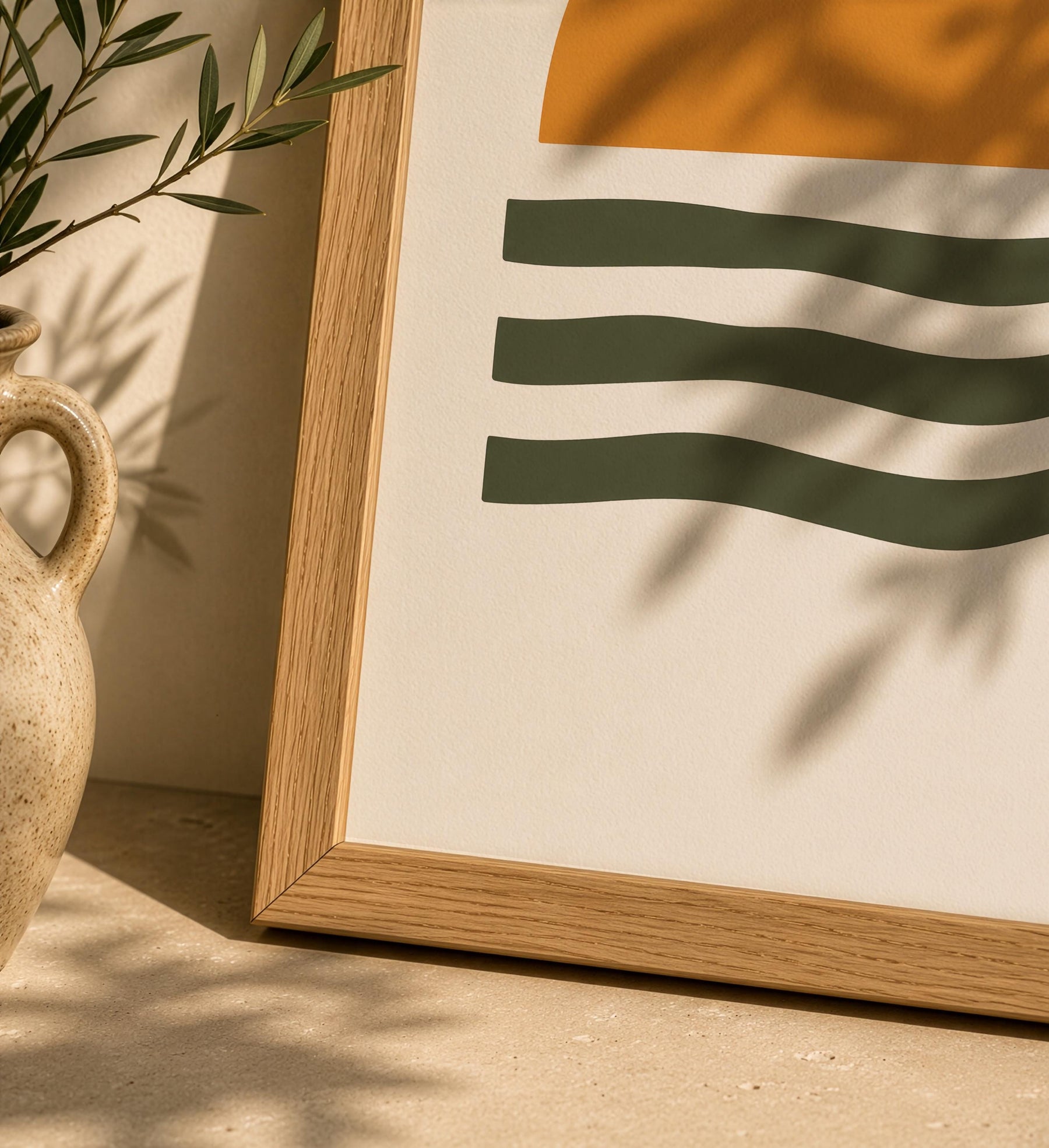Helios Sunset Sea Print | Minimalist Coastal Abstract Wall Art | Framed or Unframed