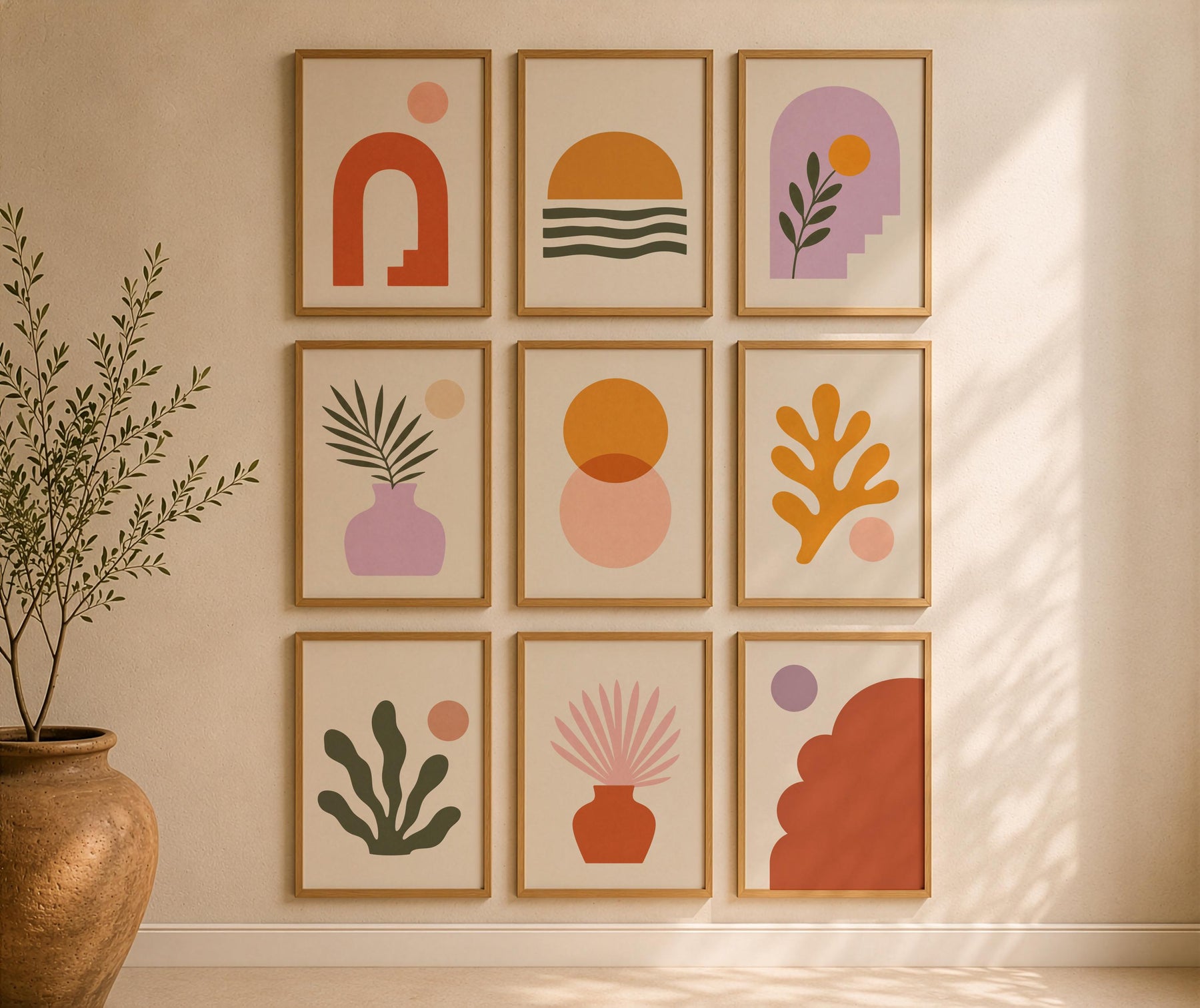 Helios Sunset Sea Print | Minimalist Coastal Abstract Wall Art | Framed or Unframed