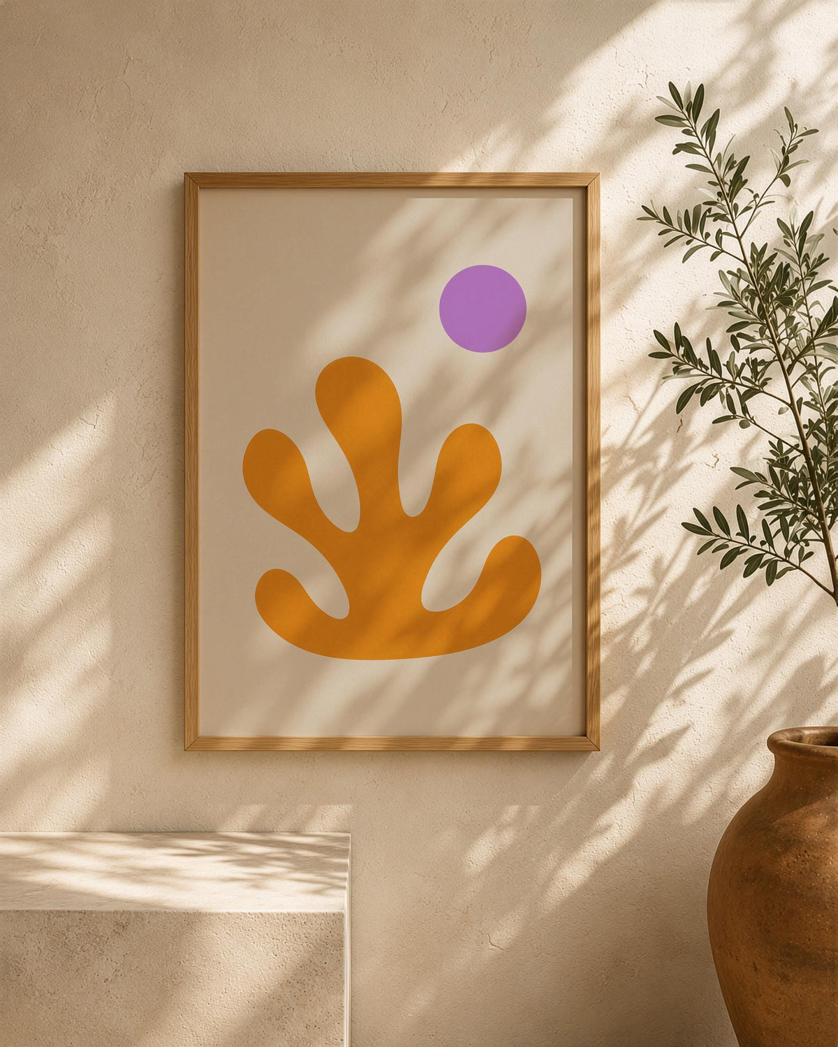 Aureo Abstract Seaweed Print | Botanical Coastal Wall Art  | Framed or Unframed