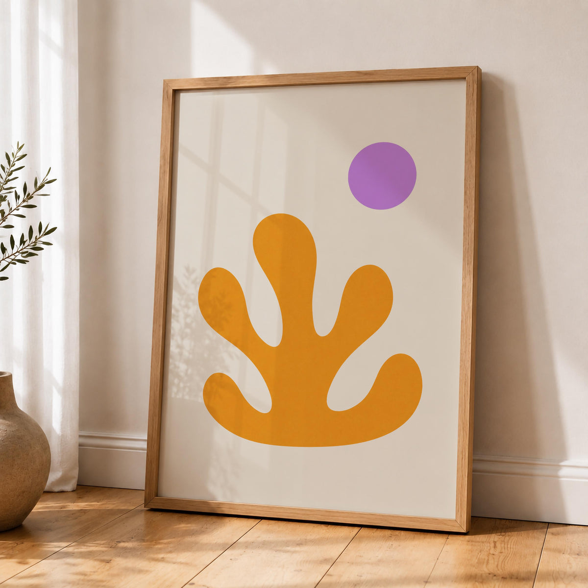 Aureo Abstract Seaweed Print | Botanical Coastal Wall Art  | Framed or Unframed