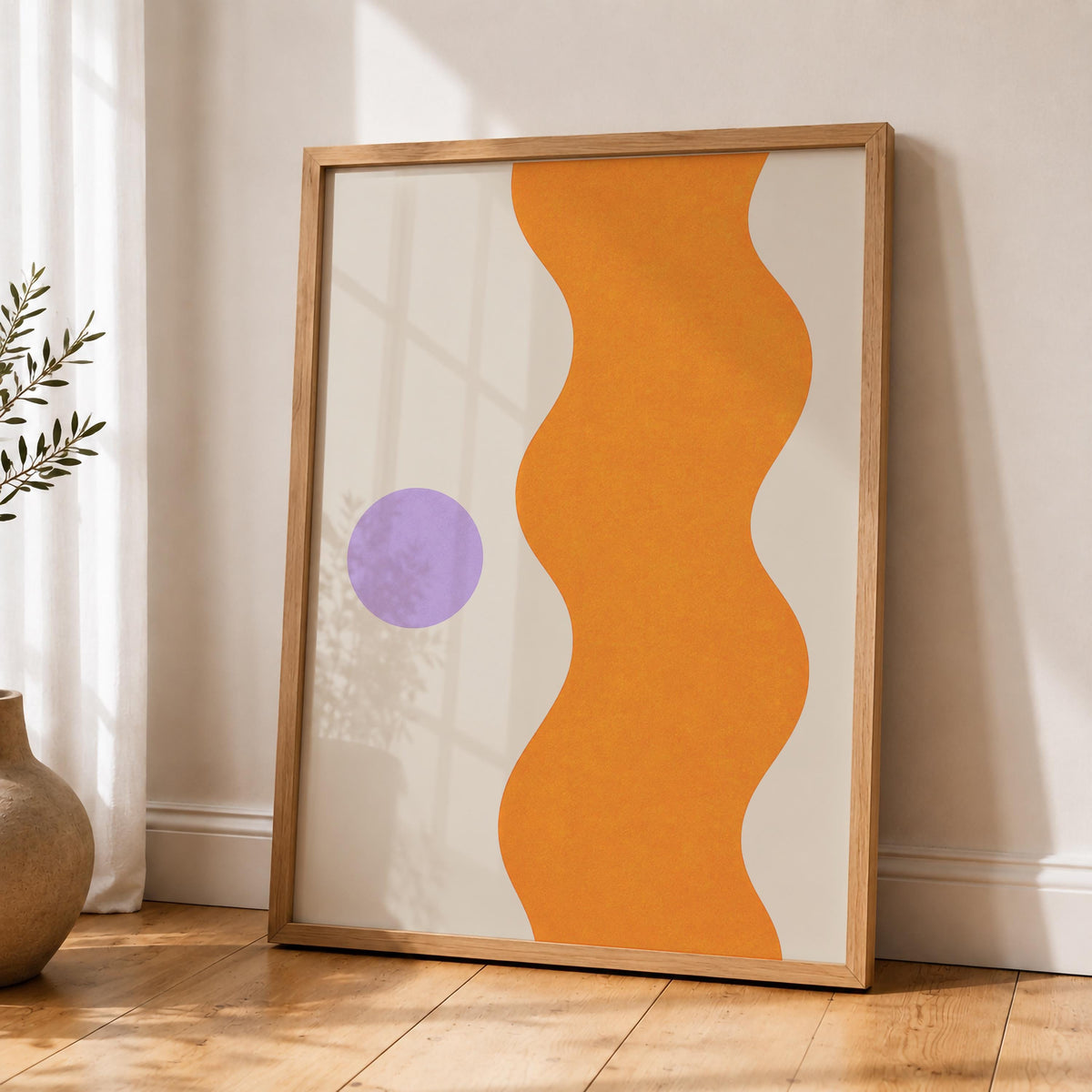 Abstract Art Print | Riva Mediterranean Coastline, Organic Modern Wall Art | Framed or Unframed