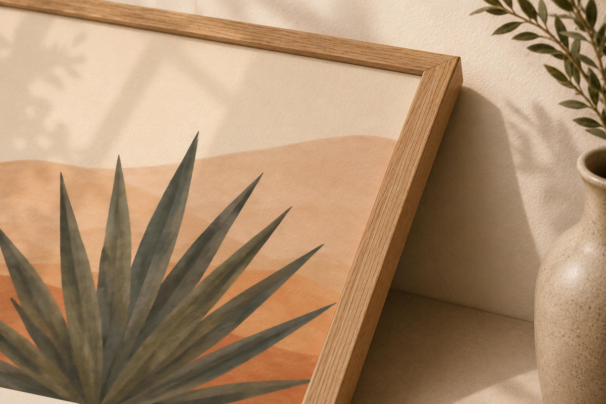 Personalised Birth Story Print | Agave Desert Landscape Nursery Art | Framed or Unframed
