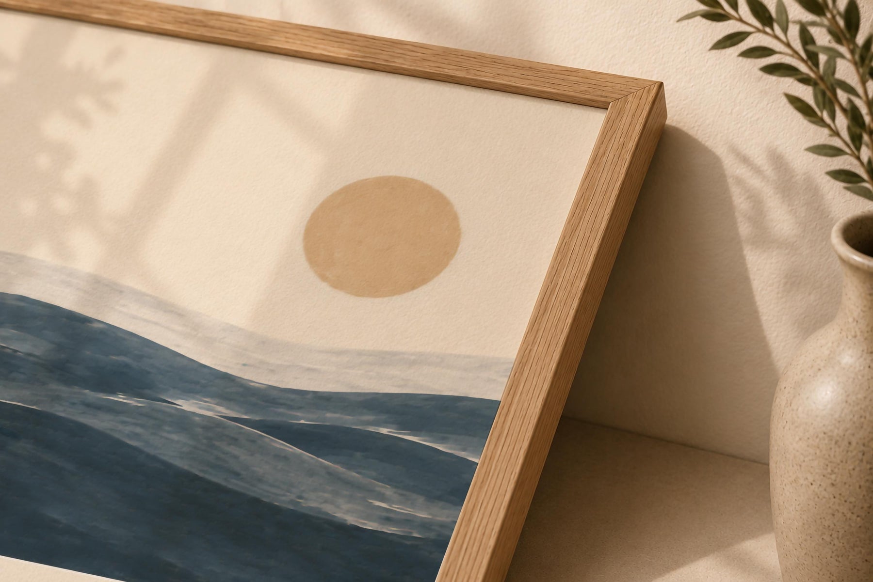 Personalised Birth Story Landscape Print | Ocean Seascape Nursery Wall Art | Framed or Unframed