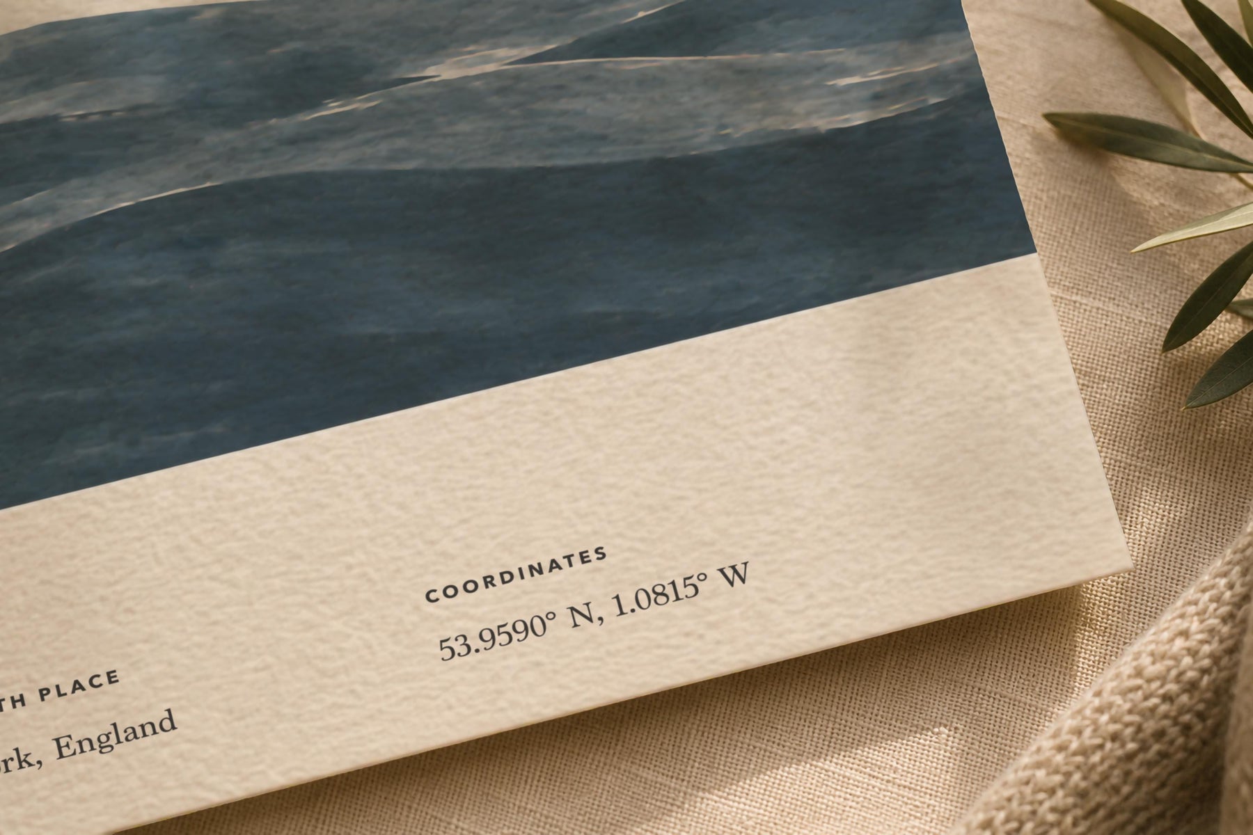 Personalised Birth Story Landscape Print | Ocean Seascape Nursery Wall Art | Framed or Unframed