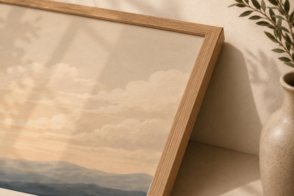 Personalised Birth Story Print | Sunrise Sunset Seascape Nursery Wall Art | Framed or Unframed