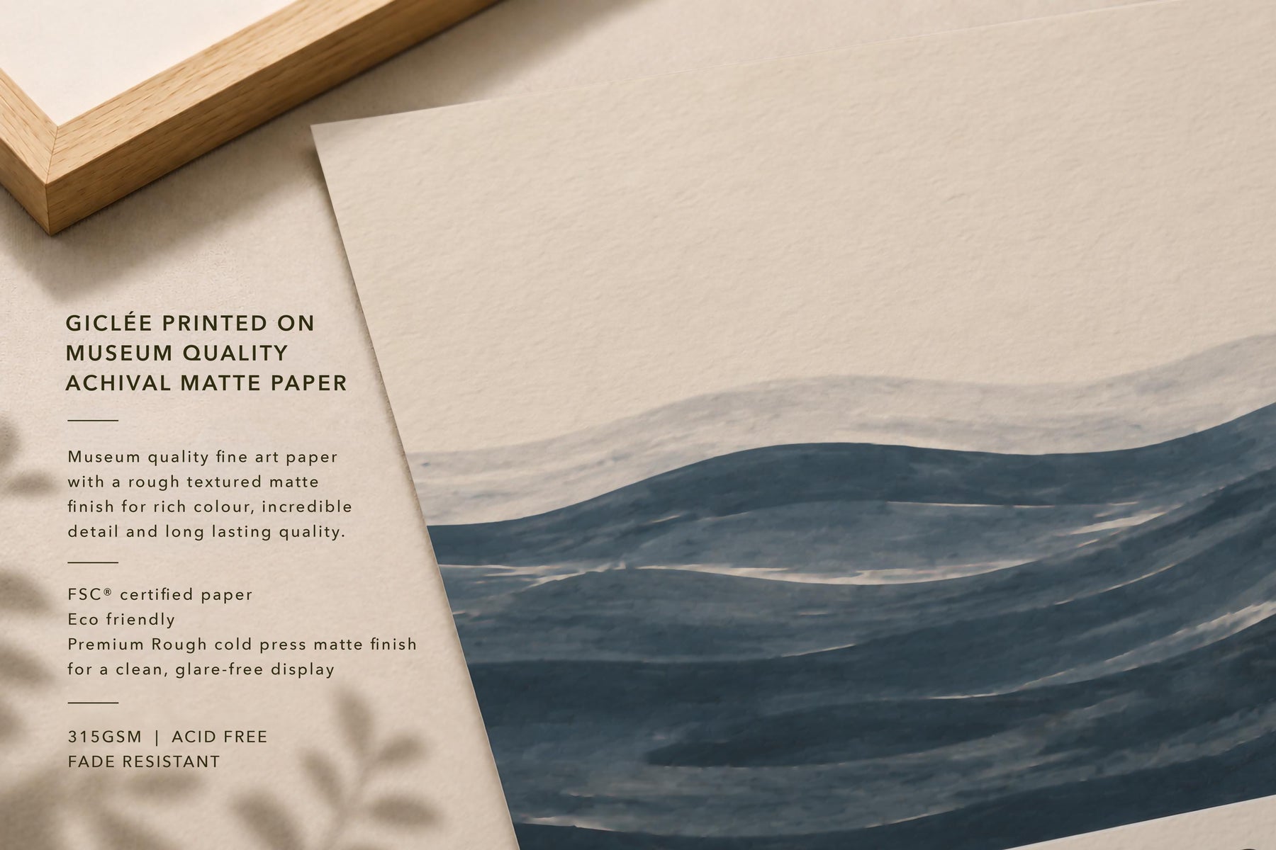 Personalised Birth Story Landscape Print | Ocean Seascape Nursery Wall Art | Framed or Unframed