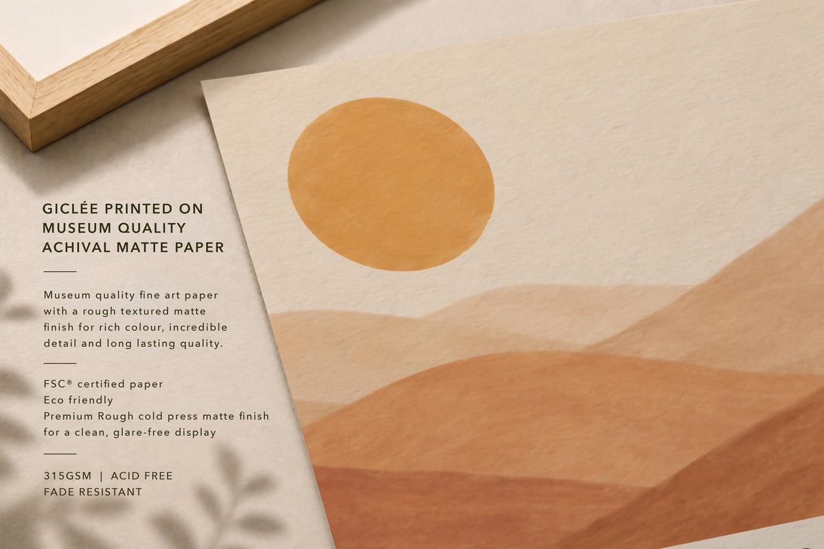 Personalised Birth Story Print | Agave Desert Landscape Nursery Art | Framed or Unframed
