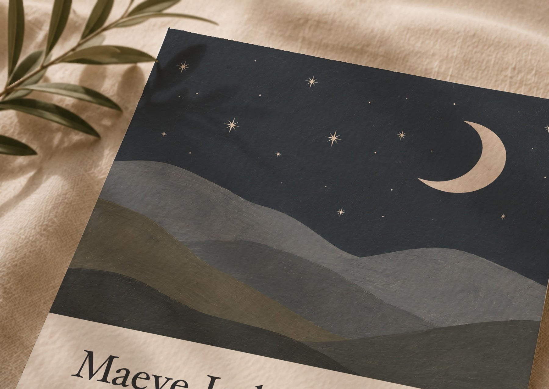 Personalised Moon Stars Birth Story Print | Custom Nursery Wall Art | Framed or Unframed