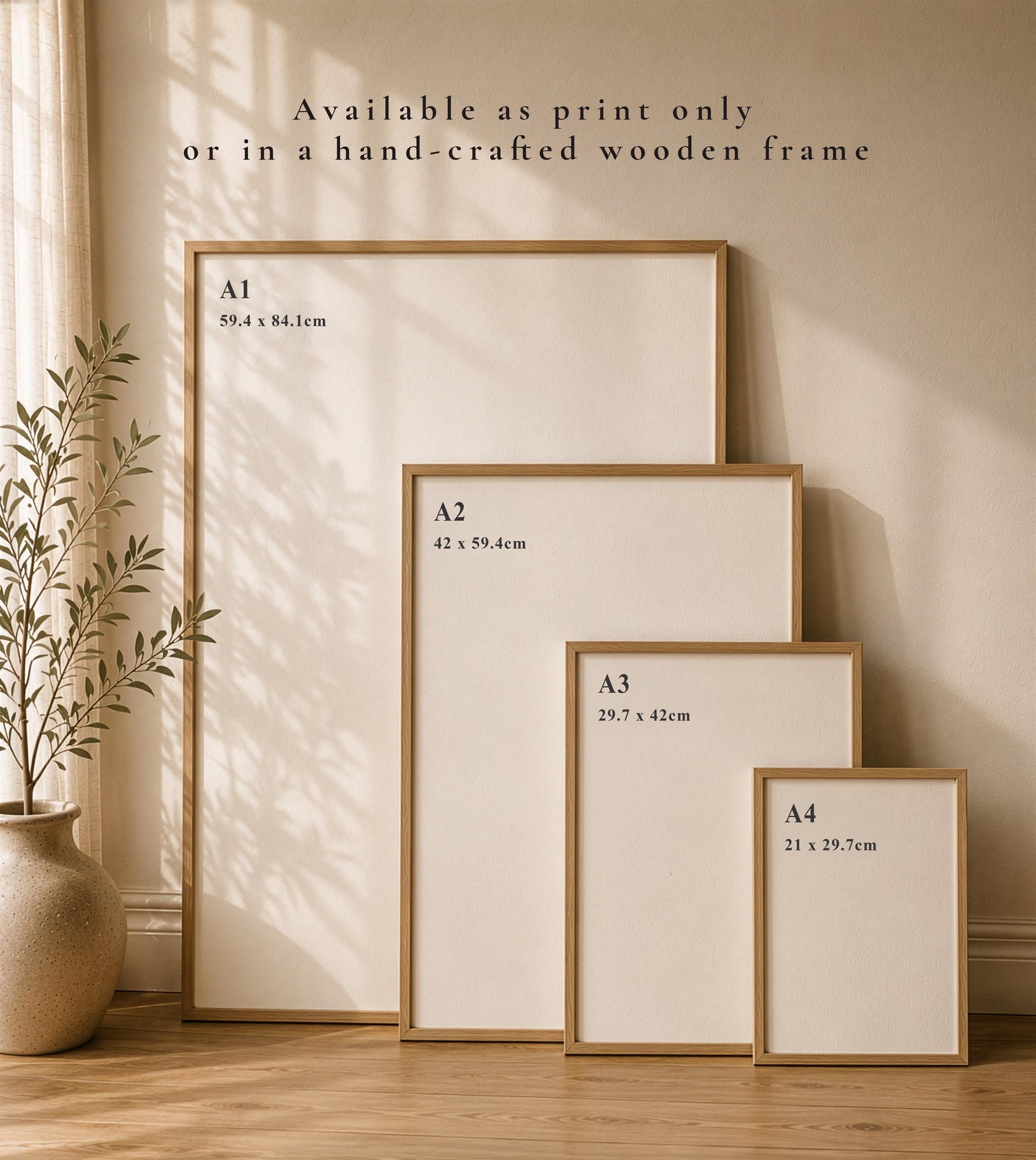 Personalised Birth Record Print | Modern Nursery Wall Art | Framed or Unframed
