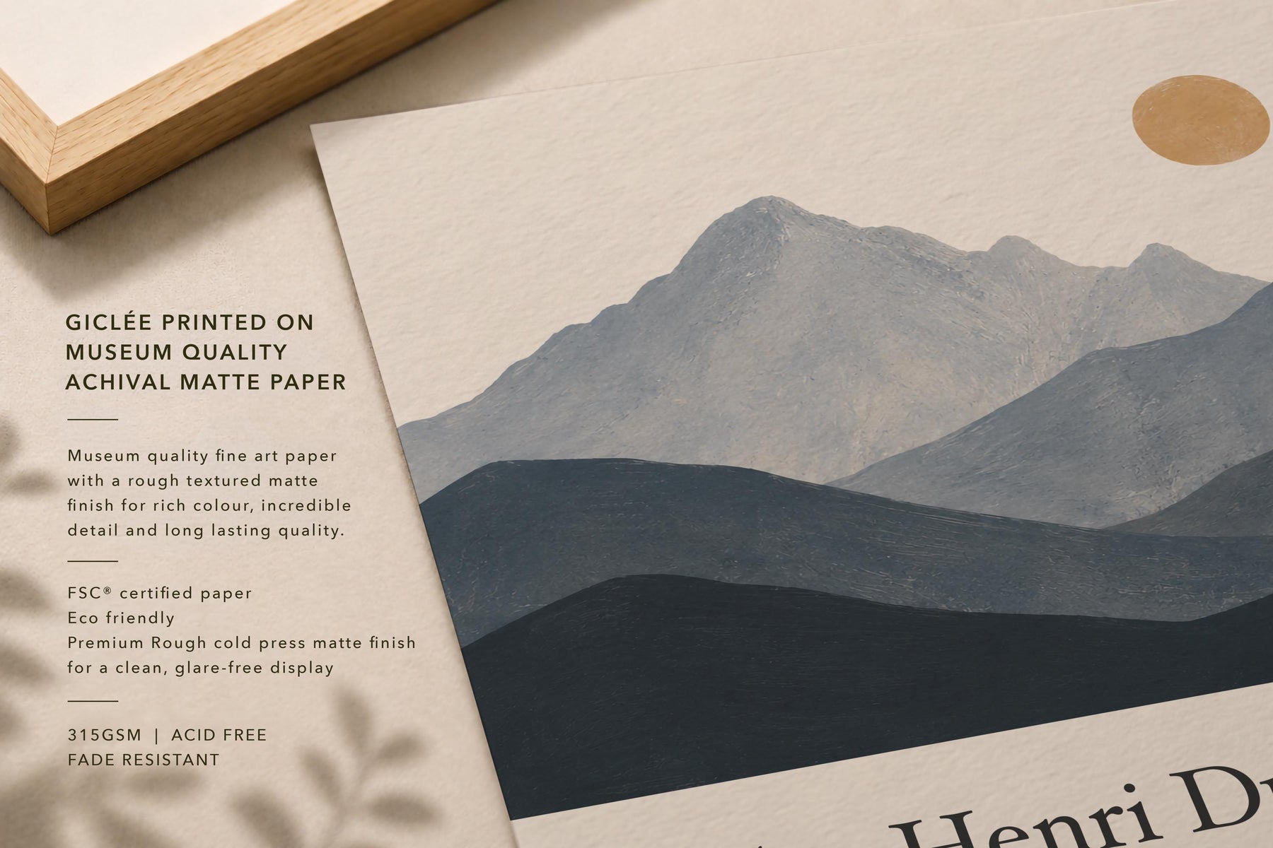 Personalised Birth Story Print | Mountain Landscape Nursery Wall Art | Framed or Unframed