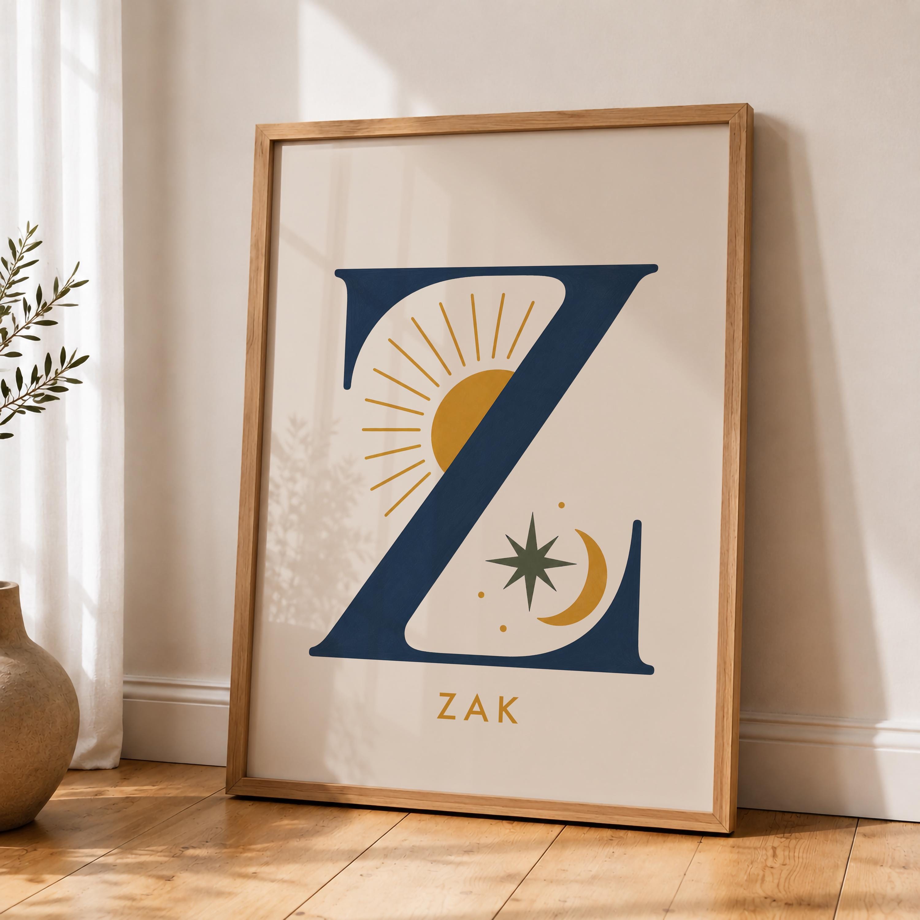 Personalised alphabet name print